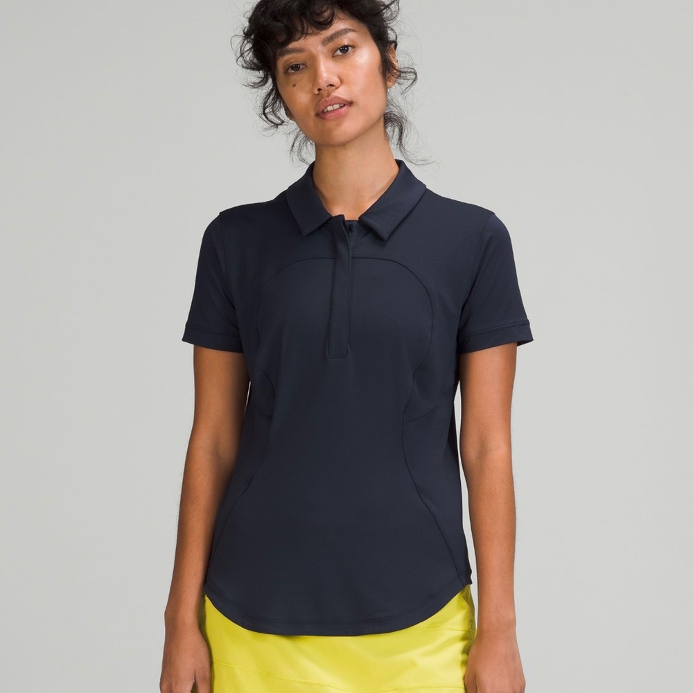 Lululemon NWT Quick Drying short sleeve polo Navy